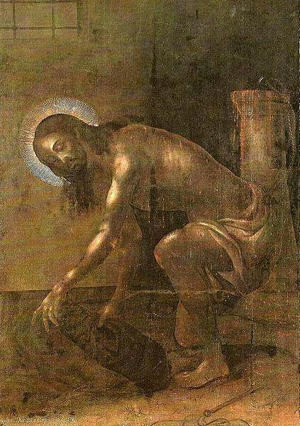 Diego de Carpio Christ gathering his clothes after the Flagellation oil painting picture
